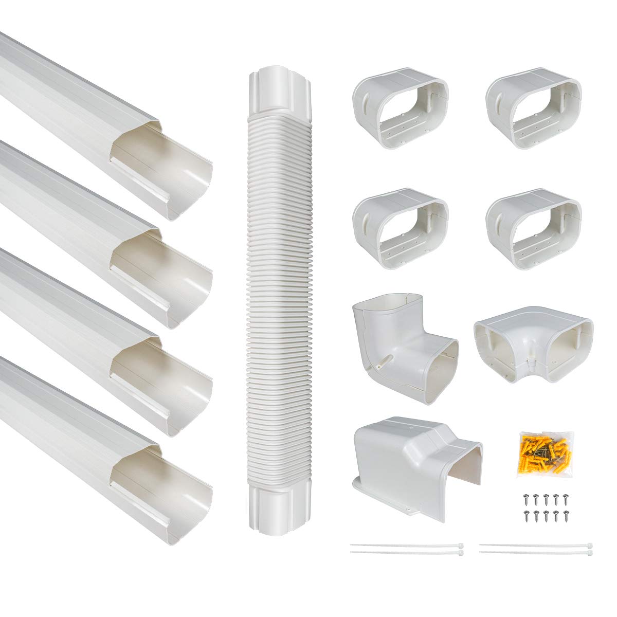 Buy Daisypower PVC Decorative Air Conditioner Line Set Cover kit, 5in W