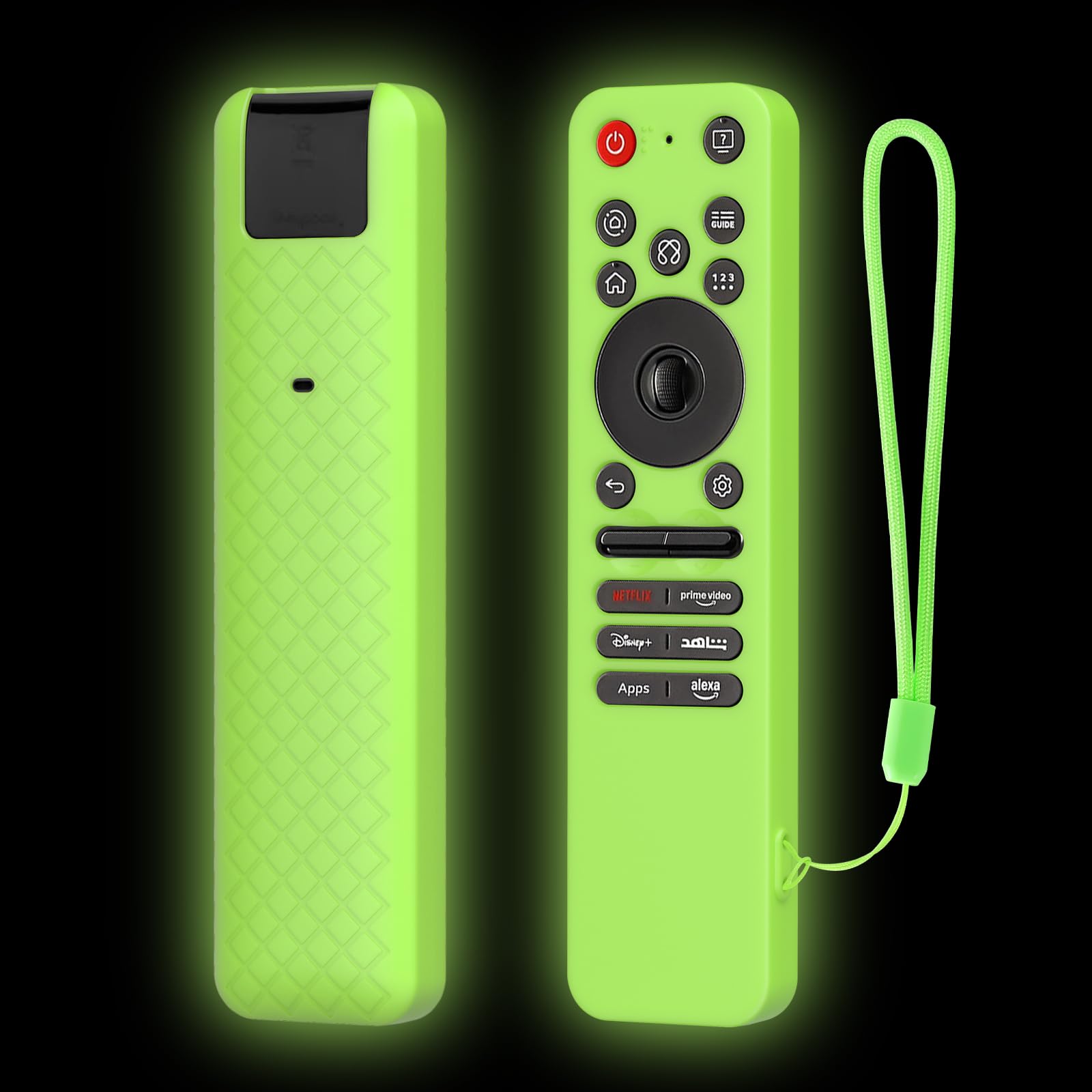 RAYA Silicone Remote Cover Compatible with 2025 LG AI TV QNED 8AA / 8CA Smart TV Remote Case with Lanyard (Black) — Amazon image 10