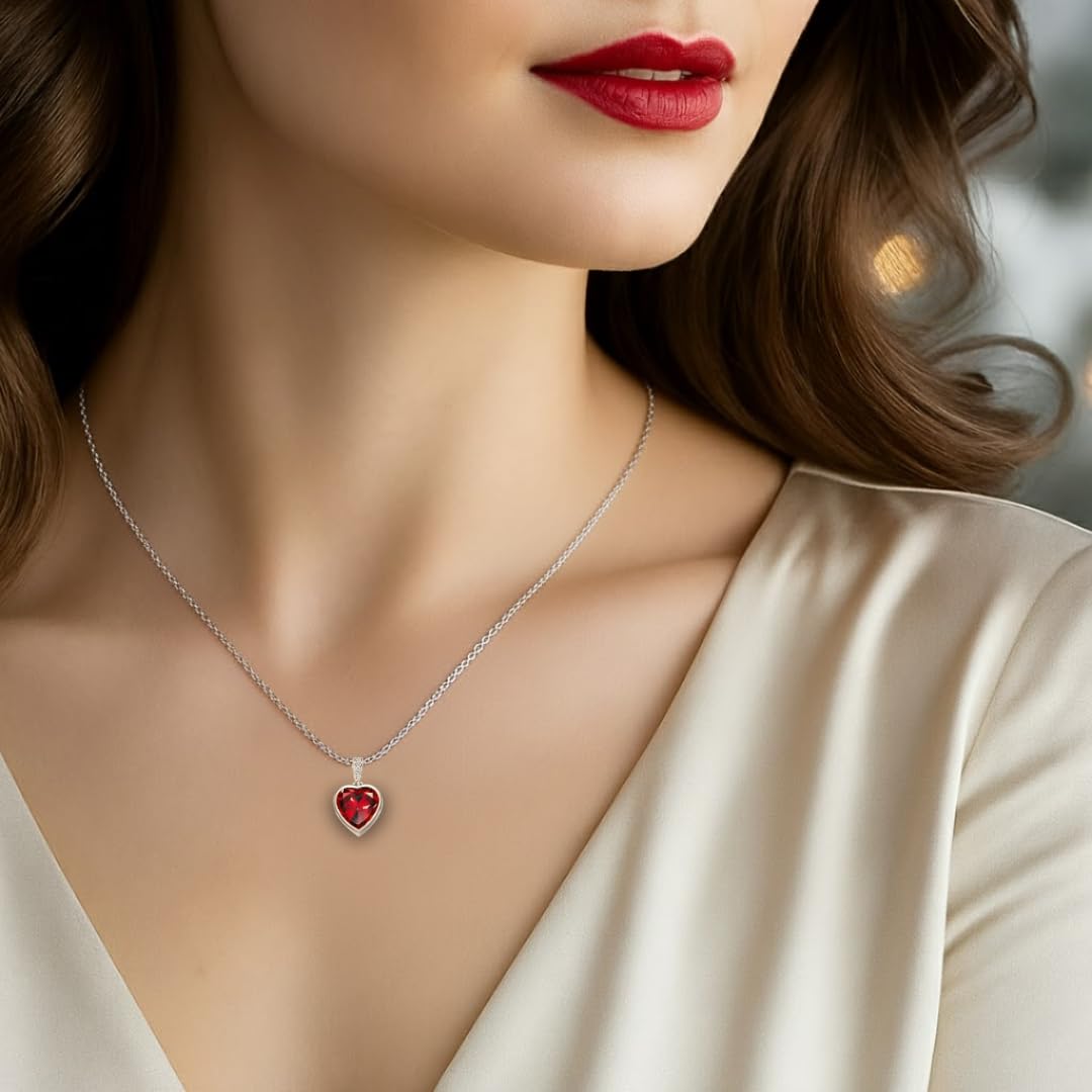 Halskette Damen 925 Silber – Herzkette mit Zirkonia „Ich Liebe Dich“ | Silberkette mit Herz Anhänger – Geschenk für Freundin, Frau zum Geburtstag, Jahrestag & Hochzeitstag – Kette nickelfrei