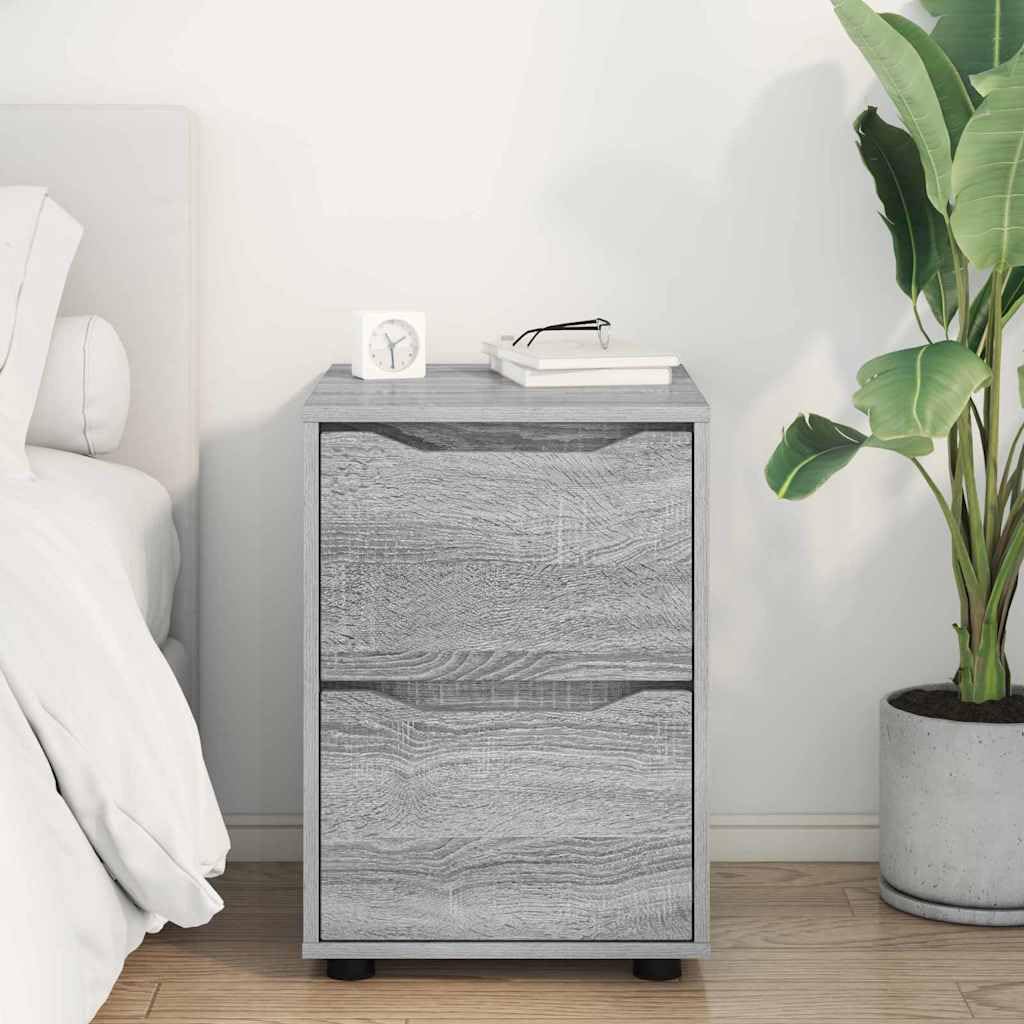 Armadio portaoggetti, in legno Sonoma, 40 x 48 x 57 cm, con cassetto, vano portaoggetti e armadietto, per ufficio, soggiorno, corridoio, cucina, ordine e organizzazione