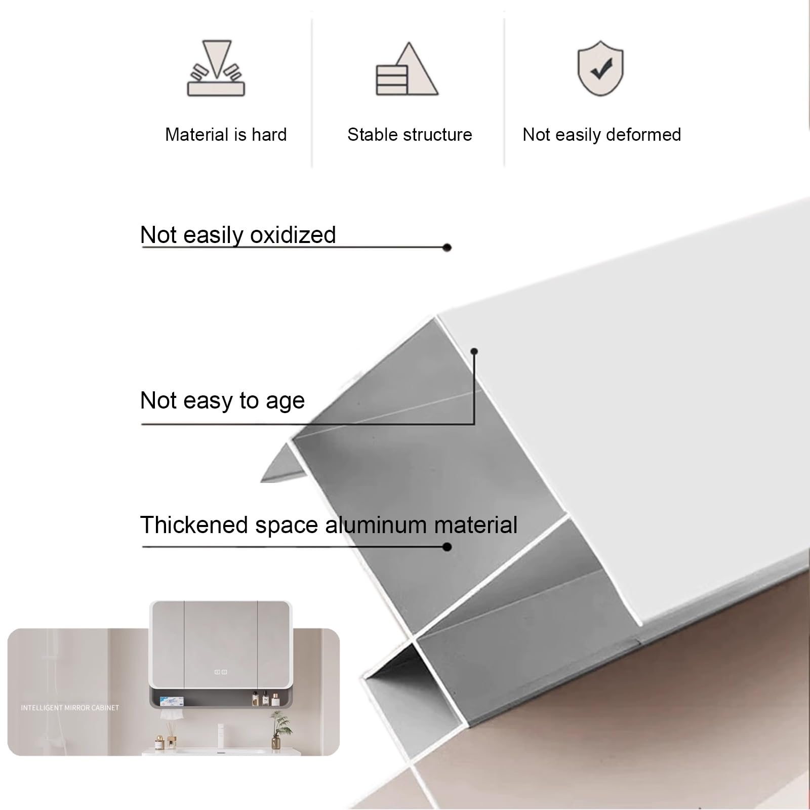 Armario espejo baño con luz,armario baño con espejo y luz led,LED espejo con almacenaje de maquillaje,armario baÃo con Interruptor Táctil,visualización de la hora(Beige,W70*H70cm/W27.5*H27.5in)