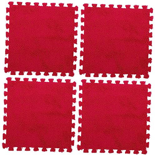 HONMEET 4個 パズルマット クロールおもちゃ カーペットタイル エリアラグ フォームプレイマット チェアパッド ソファクッション ぬいぐるみクッション モザイクフロアマット ファッショナブ