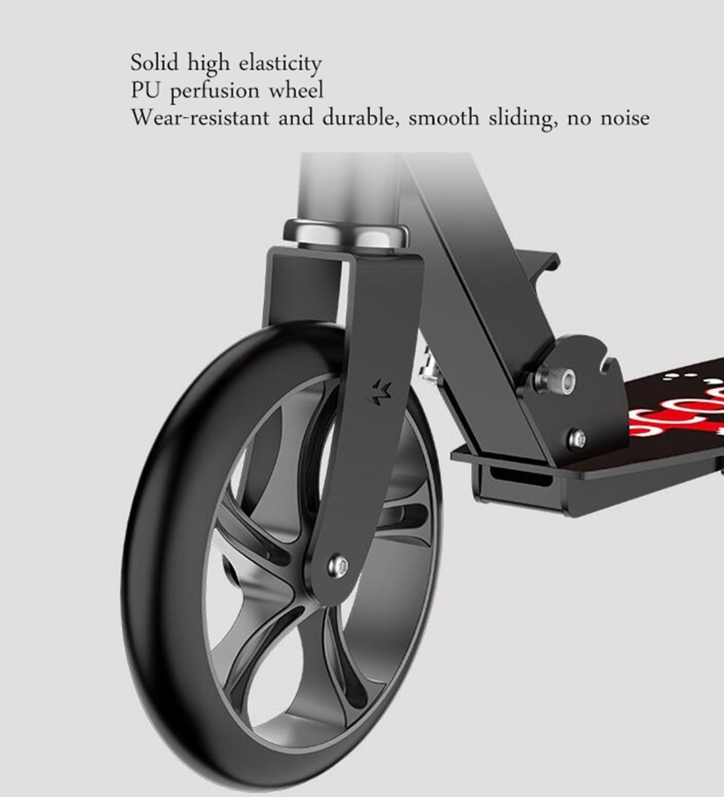 Scooter Plegable FáCil, Rueda De Goma Maciza, Altura Ajustable En 4 Niveles, Pedales Agrandados Y Ensanchados, Capacidad De Carga De 100 Kg, para Adolescentes Y Adultos Black