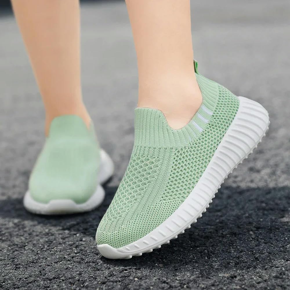 ZBDP buty dziecięce chłopcy bieganie sport dzieci skarpetki trampki duże dziewczyny oddychająca siatka szkoła miękka podeszwa na co dzień chodzenie tenis, Jasnozielony, 36.5 EU