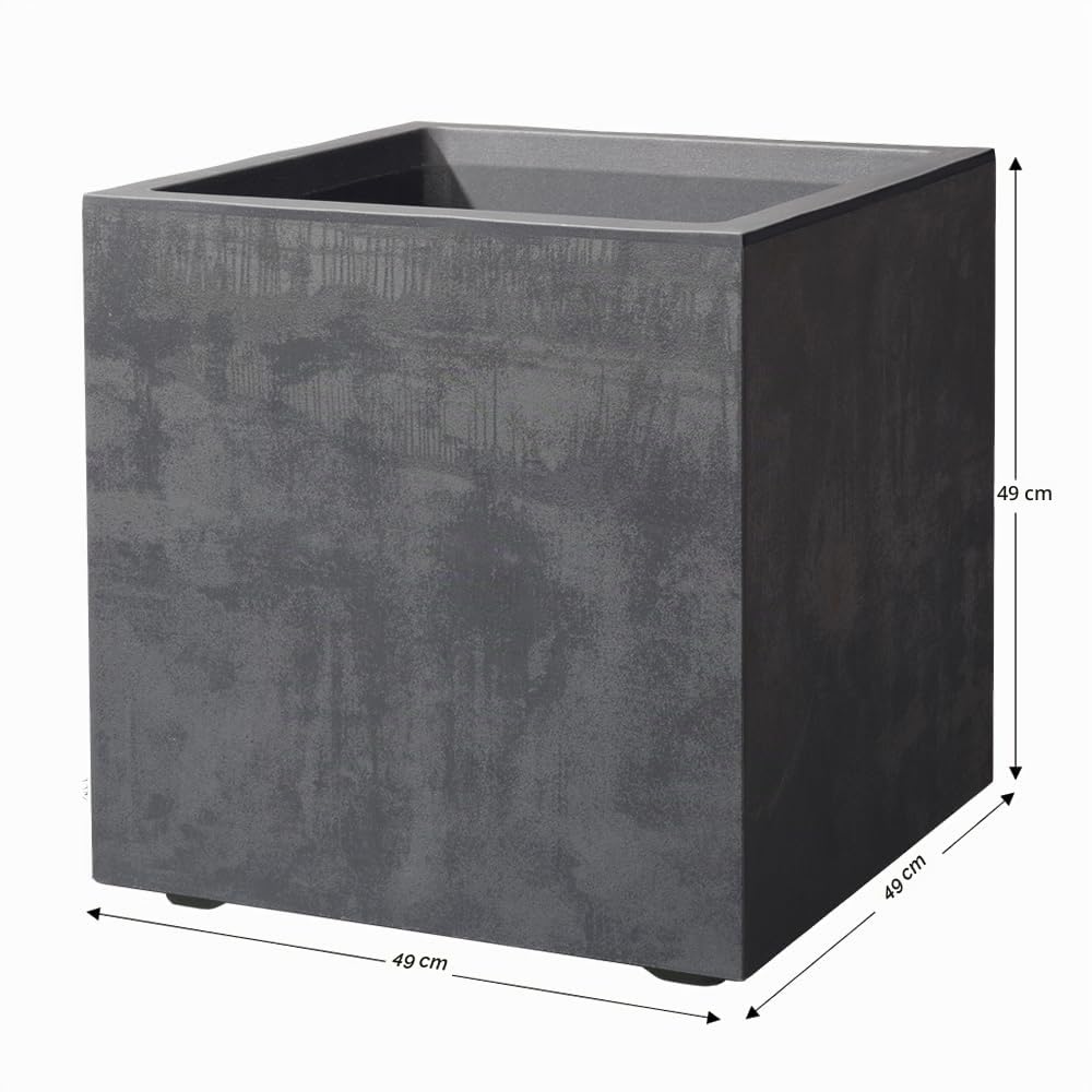 DEROMA Vaso CUBO Millenium 49 CM Antracite