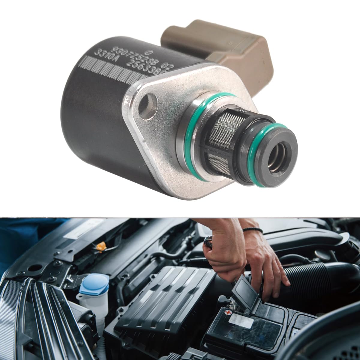 Regolatore di pressione della pompa del carburante 1329098, compatibile con Mk1 1.8 TDCi, Mk3 2.0/2.2 TDCi, Transit/Connect 1.8/2.0