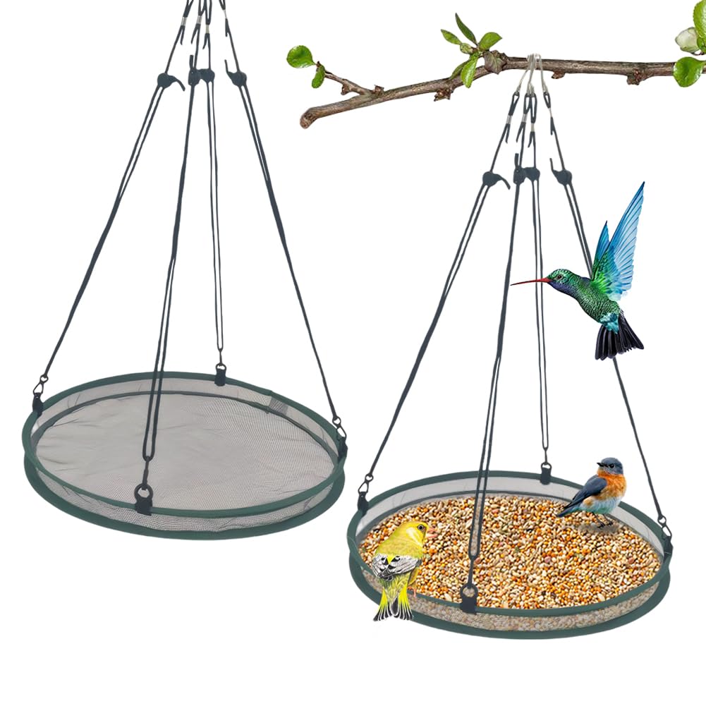 Vogelfuttertabletts, 2 Pakete, Futterstelle aus Stoff für Vögel, Zubehör für Vögel im Freien