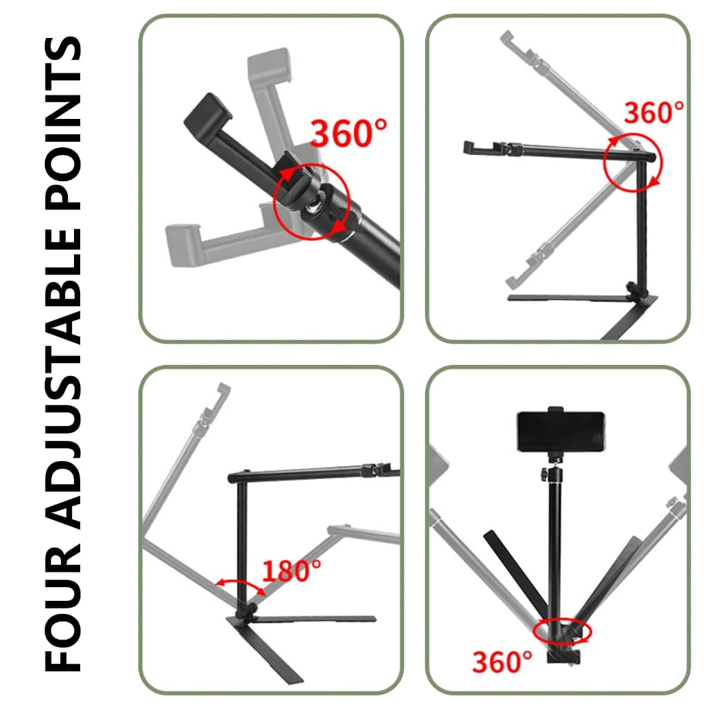 Soporte plegable de escritorio para estudio fotográfico para un almacenamiento fácil y cómodo