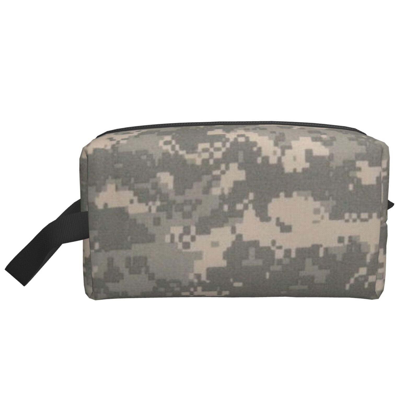 Ercgad Unisex White Army Digital Camouflage Print Large Capacity Travel Toiletry Bag Cosmetic Pouch Daily Storage Makeup Case