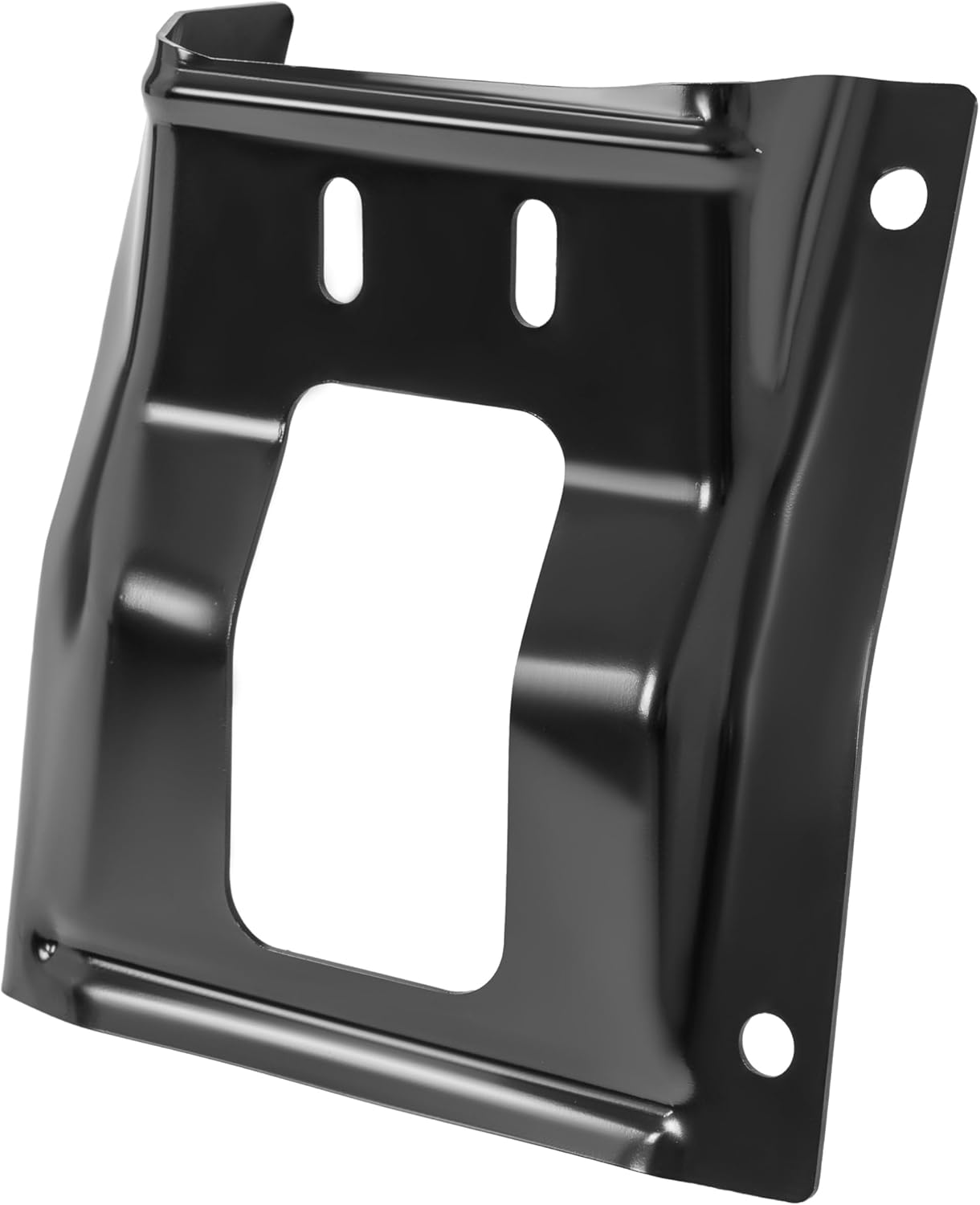 HECASA Front Right Bumper Bracket Compatible with 2008-2010 Ford F250 F350 F450 F550 Super Duty Mounting Plate Black Steel Replacement for 8C3Z17B984A FO1067173
