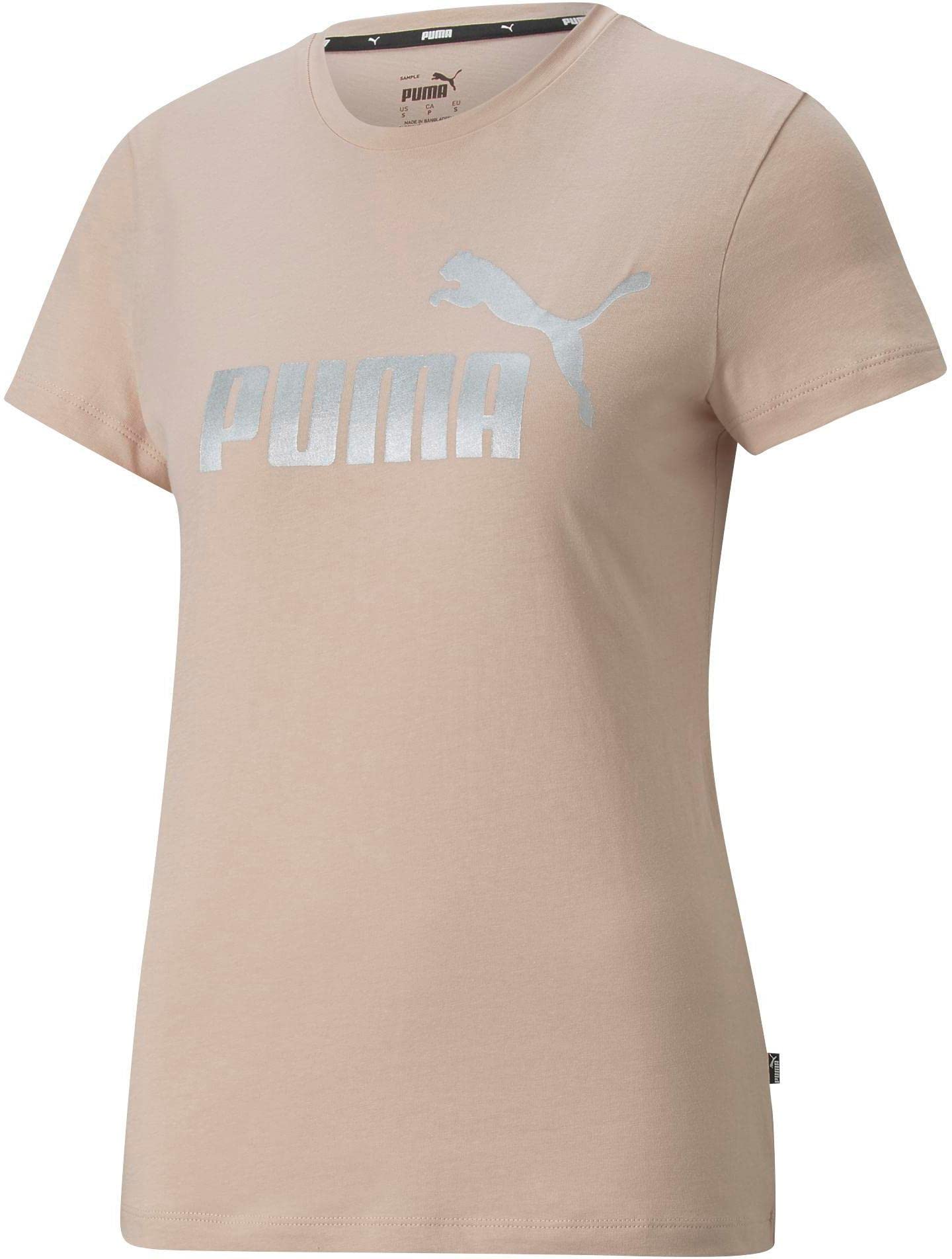 PUMA Women's Ess+ Metallic Logo Tee T-Shirt