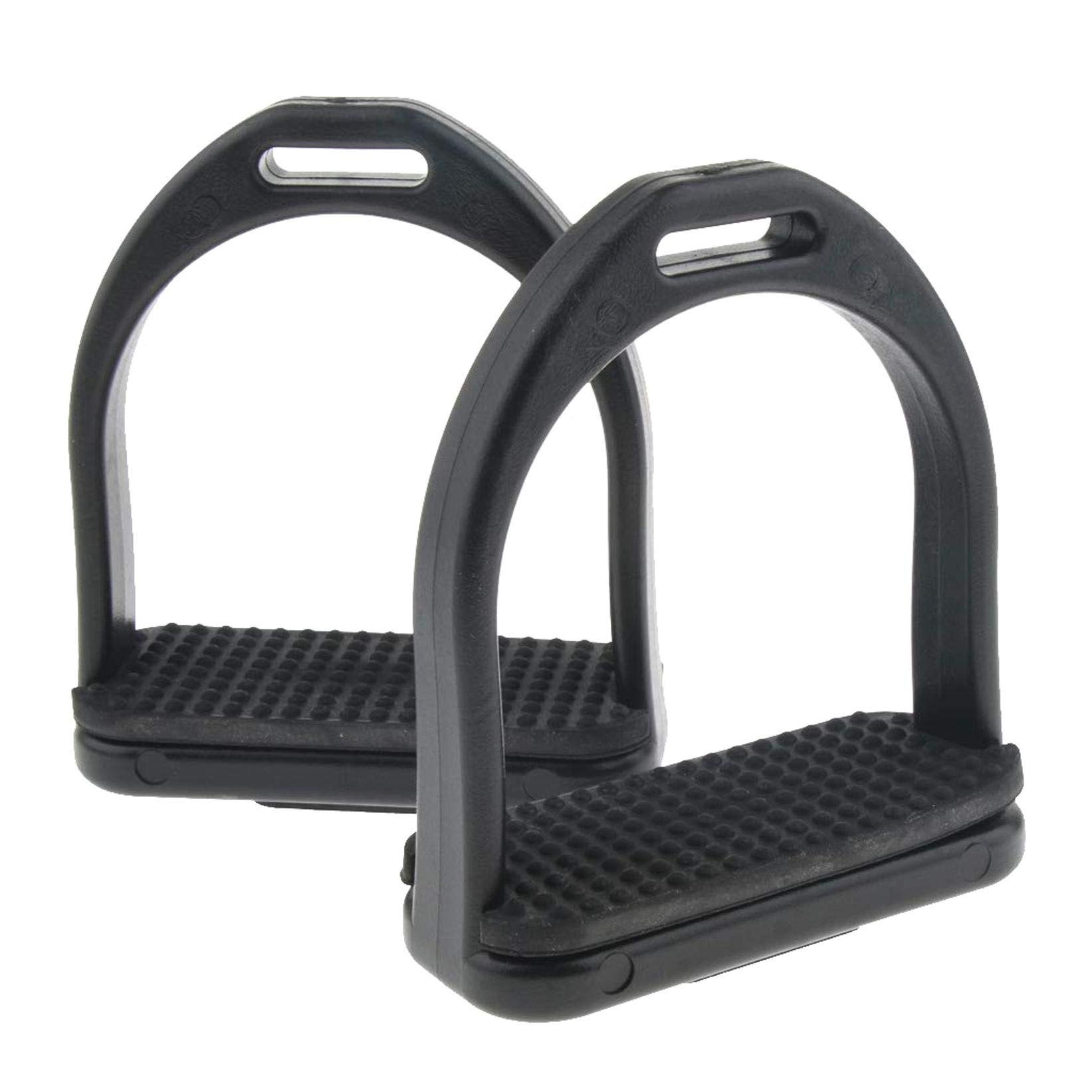 Safety Stirrups 1Pair Black Children Shock Absorbing Stirrup Irons Treads Balance Stirrups Riding Stirrups Tread Stirrups