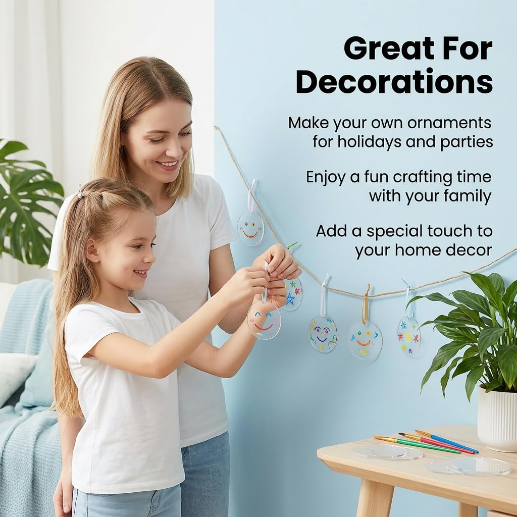 30 discos acrílicos redondos con agujero de 7,5 cm, placas de 1 mm de grosor, transparentes para plóter en blanco, placa de cristal acrílico para pintar, llaveros, manualidades y decoración de bodas