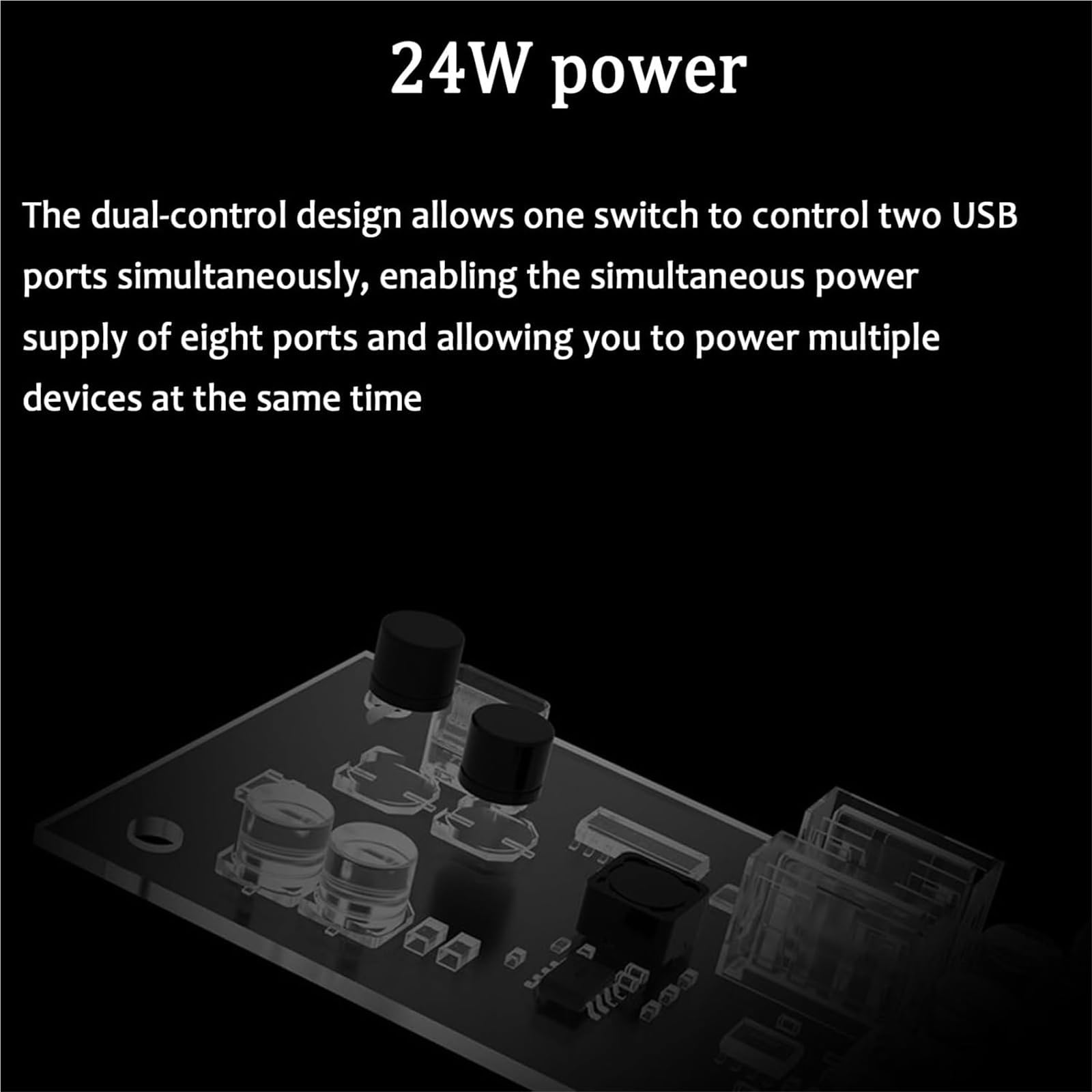 Docking station USB a 8 porte, splitter USB C a 8 porte, controller desktop retrò, dispositivi di condivisione, controllo indipendente, interruttore a pulsante, con display, for il collegam.
