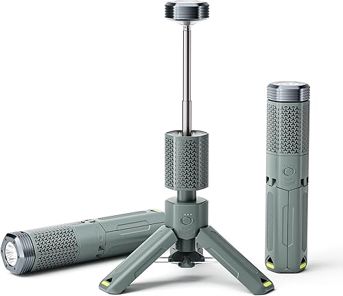 Luz de campamento, linterna telescópica de campamento con bolsa de almacenamiento, plegable, magnética, batería de 10500 mAh, luces portátiles
