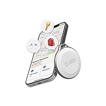 SBS Track My Circle – Localizzatore Chiavi e Oggetti Compatibile con Apple Dov’È, Suono Allarme 100 dB, Pronto all’Uso con Batteria CR2032 Inclusa, Impermeabile IP65, con Foro Portachiavi, Bianco