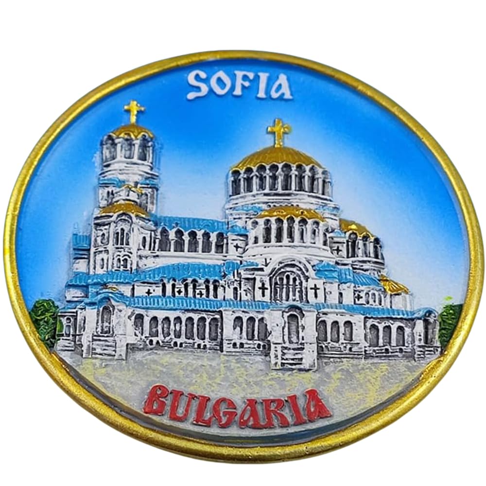 Calamita Frigorifero 3D Bansko Bulgaria, Souvenir In Resina, 7,3x7,3 Cm, Fatto A Mano, Per Decorazione Casa E Ufficio