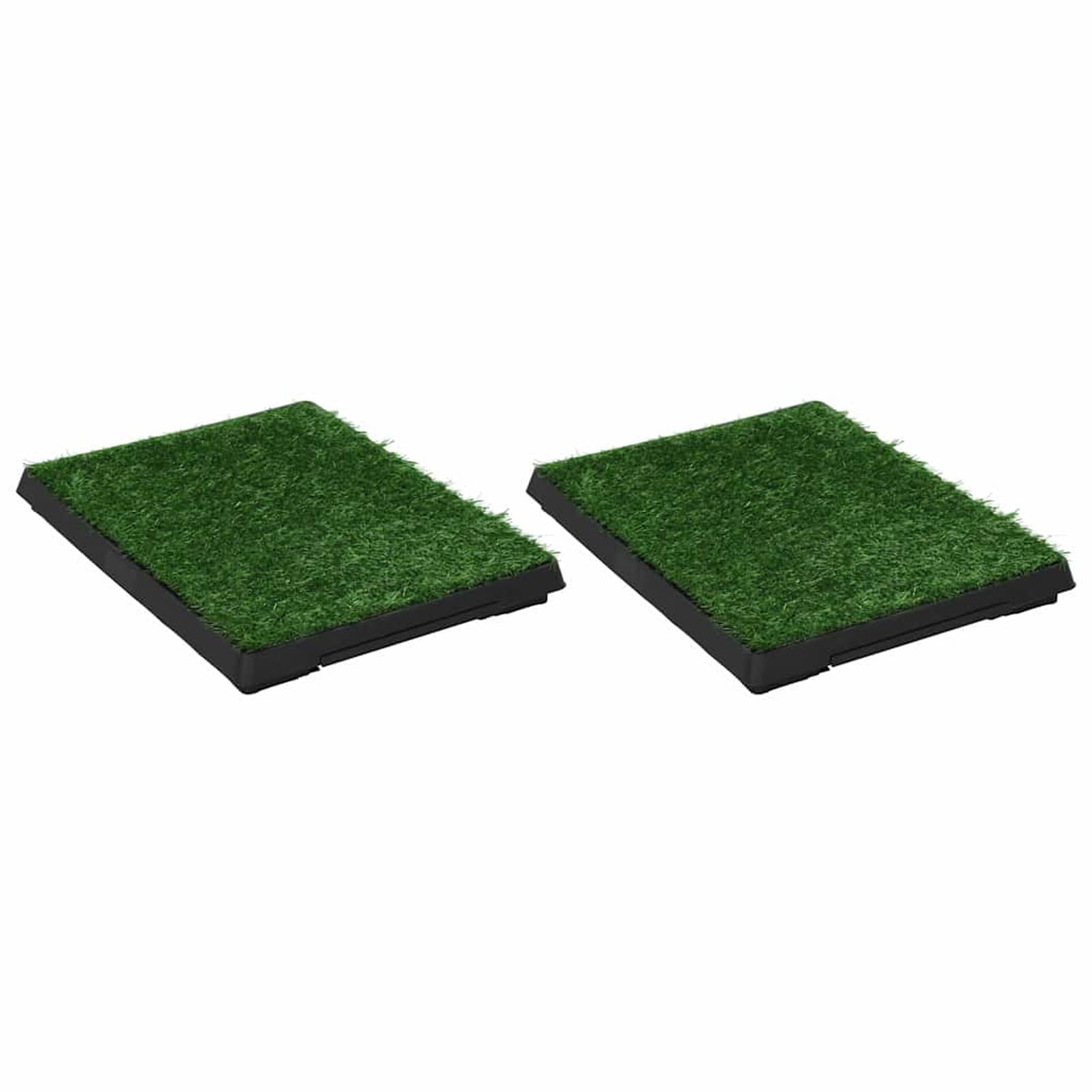 Tidyard 2 pz Lettiera per Cane e Gatto,Lettiera Animali,Toilette WC per Animali con Erba Artificiale Verde,Tappeto Cani e Gatti Erba Artificiale 63x50x7cm