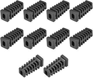 uxcell Strain Relief Boots 25.3mm PVC Cord Protector Cover Sleeve 3.4mmx5.8mm Inner Dia Black 10Pcs