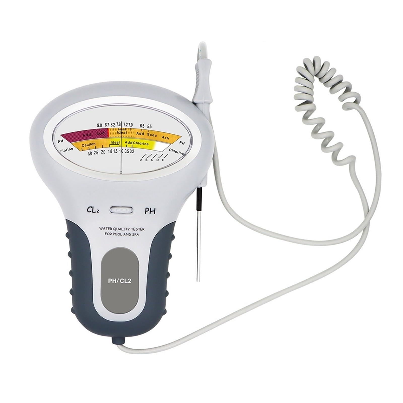 Tester per Acqua 2 in 1 Dispositivo di Test della qualità Acqua PH Tester for Piscina Spa Cloro Misuratore Misura CL2 Multiuso Accurato Facile