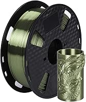 Vista 5 de Filamento de impresora PLA 3D de seda 1.75 mm. / 0.06 pulgadas 1 Kg. / 2.2 libras, brillante y sedoso brillo púrpura negro rojo cobre