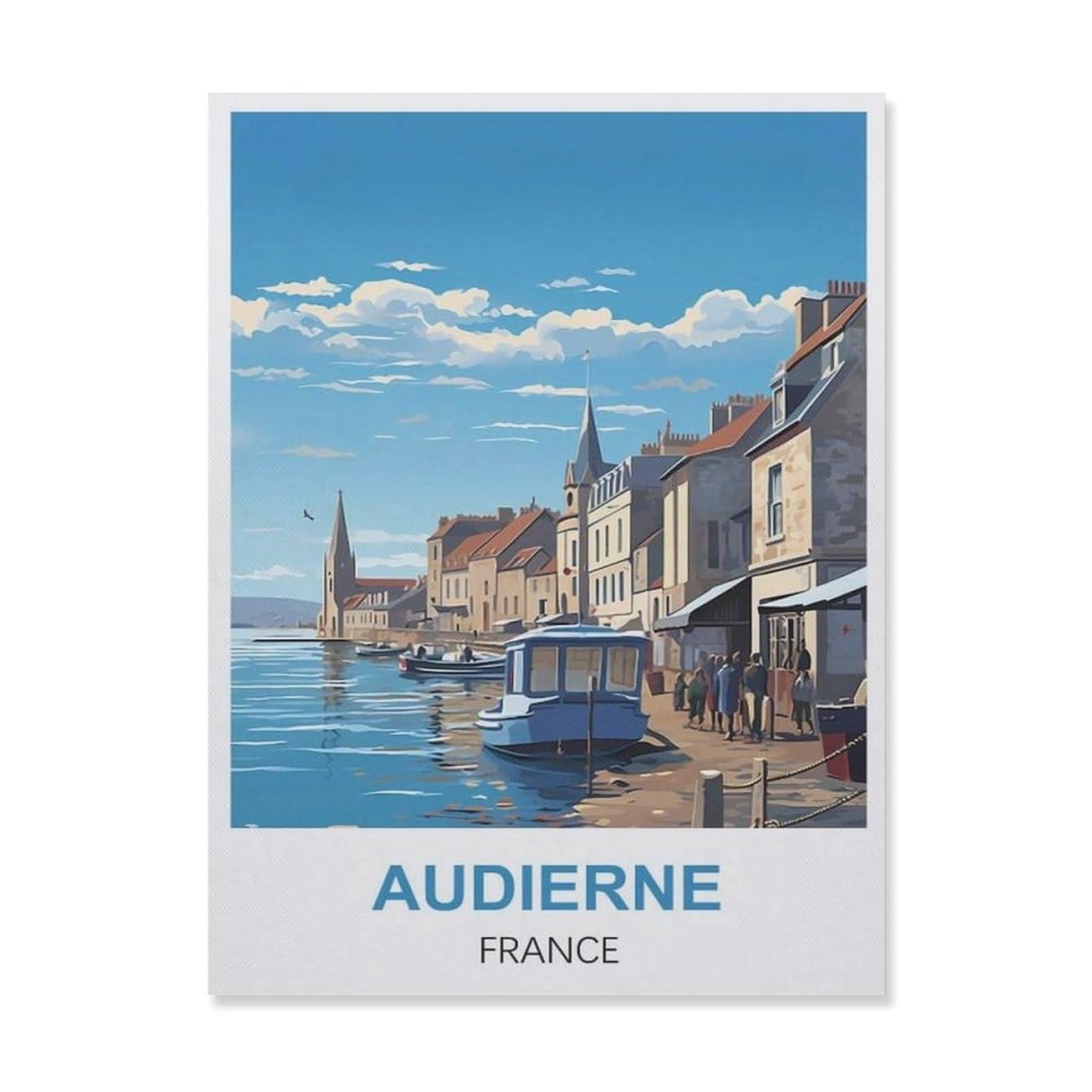 Metal Sign Tin Sign，Audierne France(15x30cm）