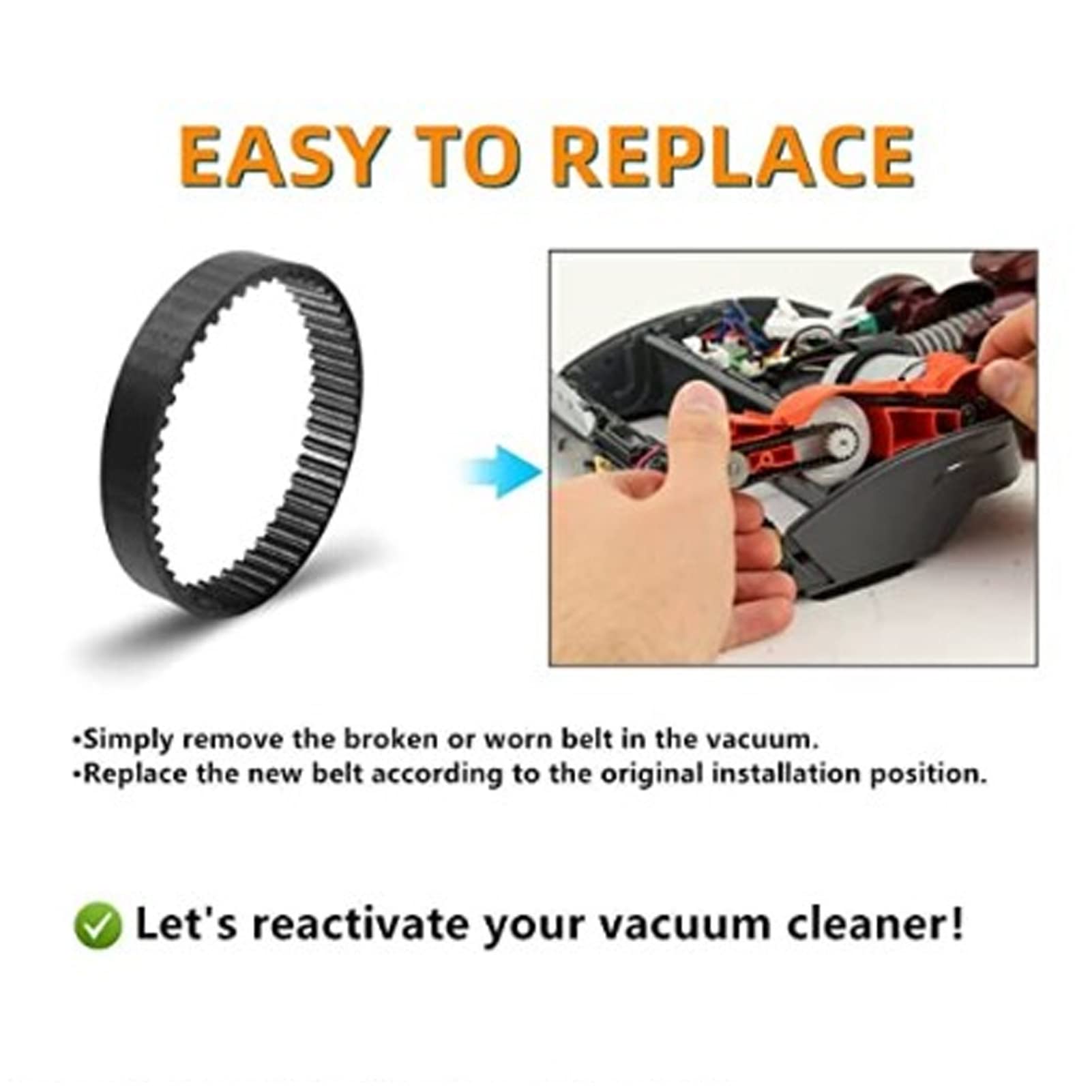 Ruimou 4 Pezzi Cinghia Di Trasmissione Per Aspirapolvere - Foto 10