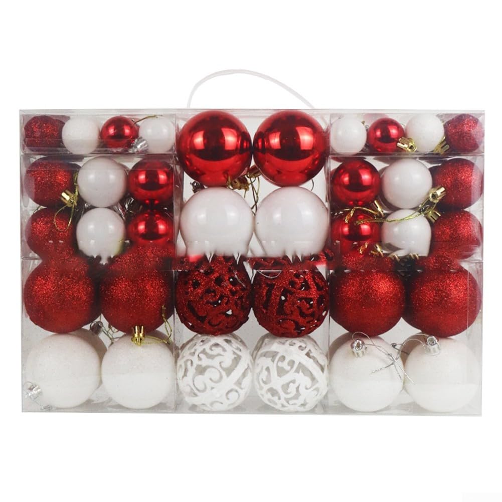 100 Stück Weihnachtskugeln, bruchsichere Kugeln, Weihnachtsbaumschmuck, Ornamente für Urlaub, Hochzeit, Party, Dekoration (grün)