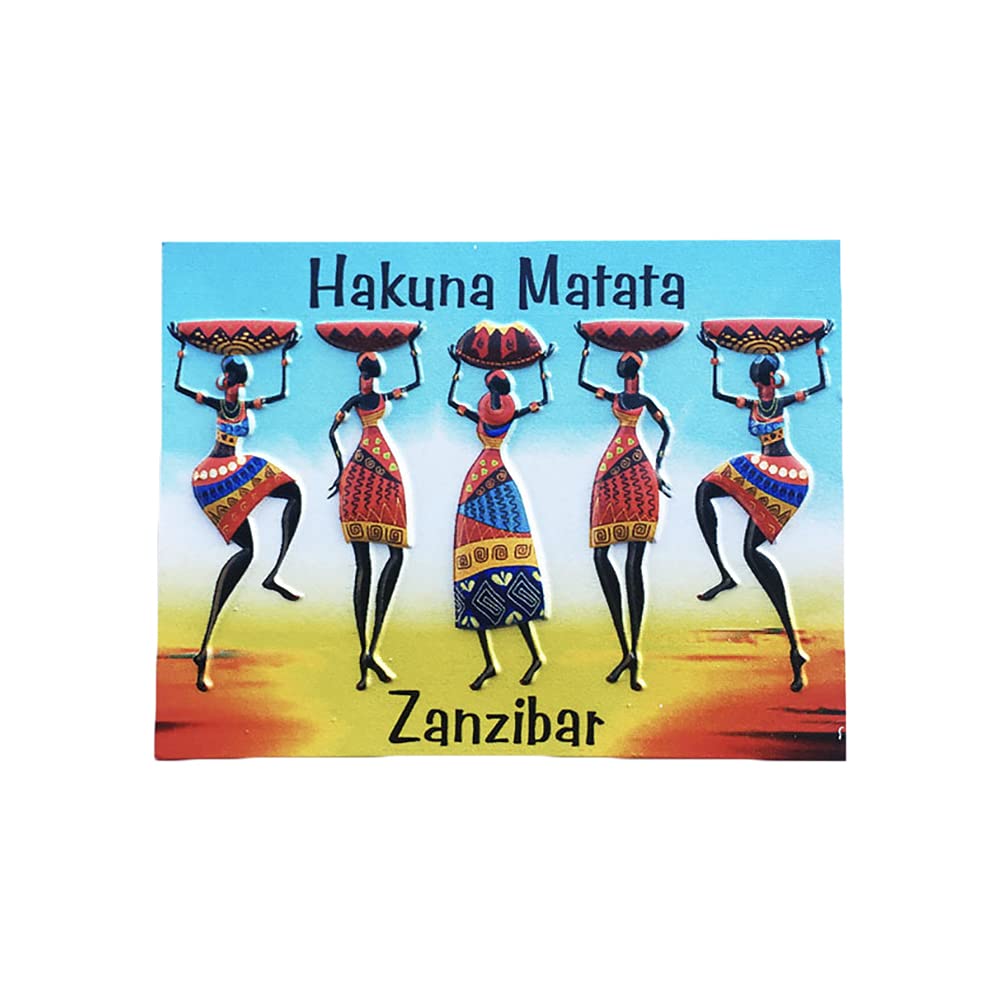 Wedare Magnet Souvenir Zanzibar Tanzania 3D Fridge Gift,Handmade Home & Kitchen Decoration Zanzibar Refrigerator Collection
