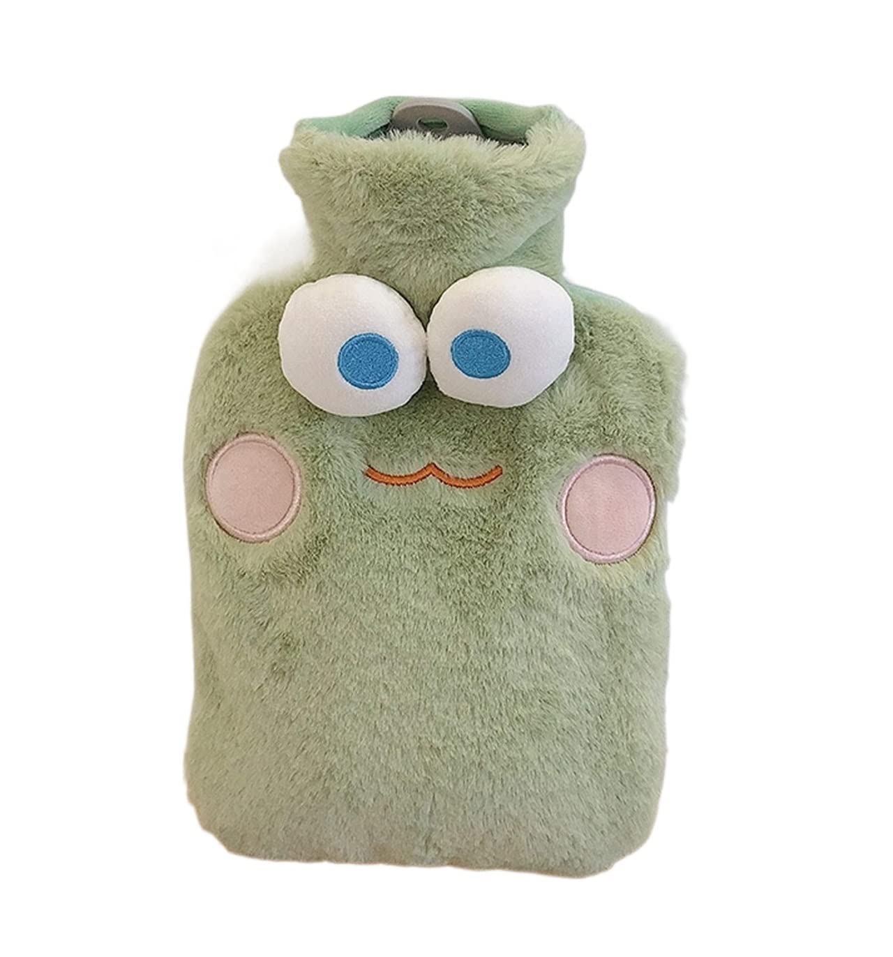 Bolsa de Agua Caliente Botella De Agua Caliente con Tapa, Calentador De Cama Acogedor Y Funda De Bolsa Suave, Buen Rendimiento De Retención De Calor Hot Water Bottle Segura(B)