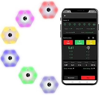 Oiyekntd Reaction Training Light, Boxing Reaction Light System for Reaction Speed with App, Exercises Agile Fitness Lights, Exercise for Leisure, Fun for All Ages,12lights