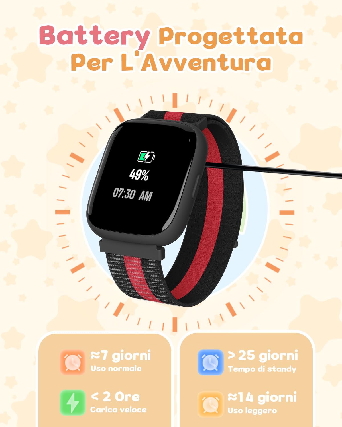 Smartwatch Bambini e Bambina Ado 5-16 Senza APP Necessaria, 1,83" Orologio Smartwatch Bambini con Contapassi, Frequenza Cardiaca, Resistente all'Acqua IP68, Monitor del Sonno, Giochi Puzzle