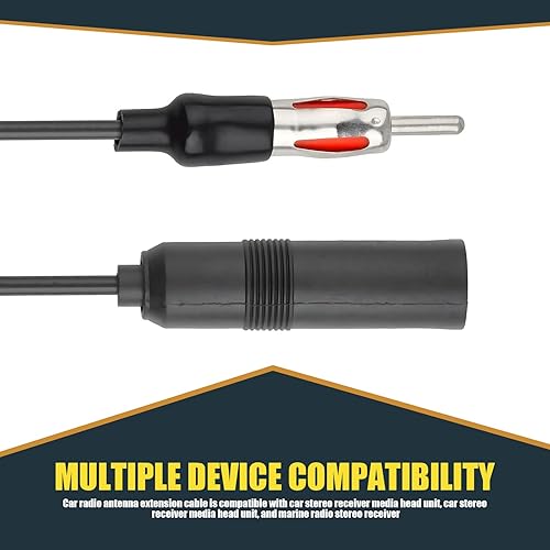 Miniatura 4 de 1 cable de antena en forma de Y automotriz, adaptador de antena de radio AM FM de un macho a dos hembras, accesorios universales de recepción de