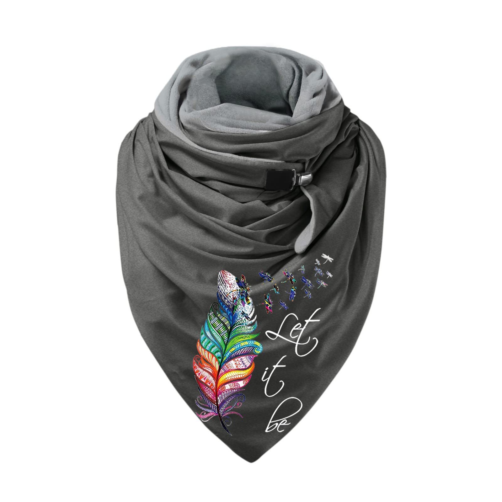 AUNEVN Winter Warm Cap Fashion Christmas Button Winter Warm Soft Scarves Print Scarves Casual Wrap Scarf Winter Hat and Scarf Men/D-C/One Size