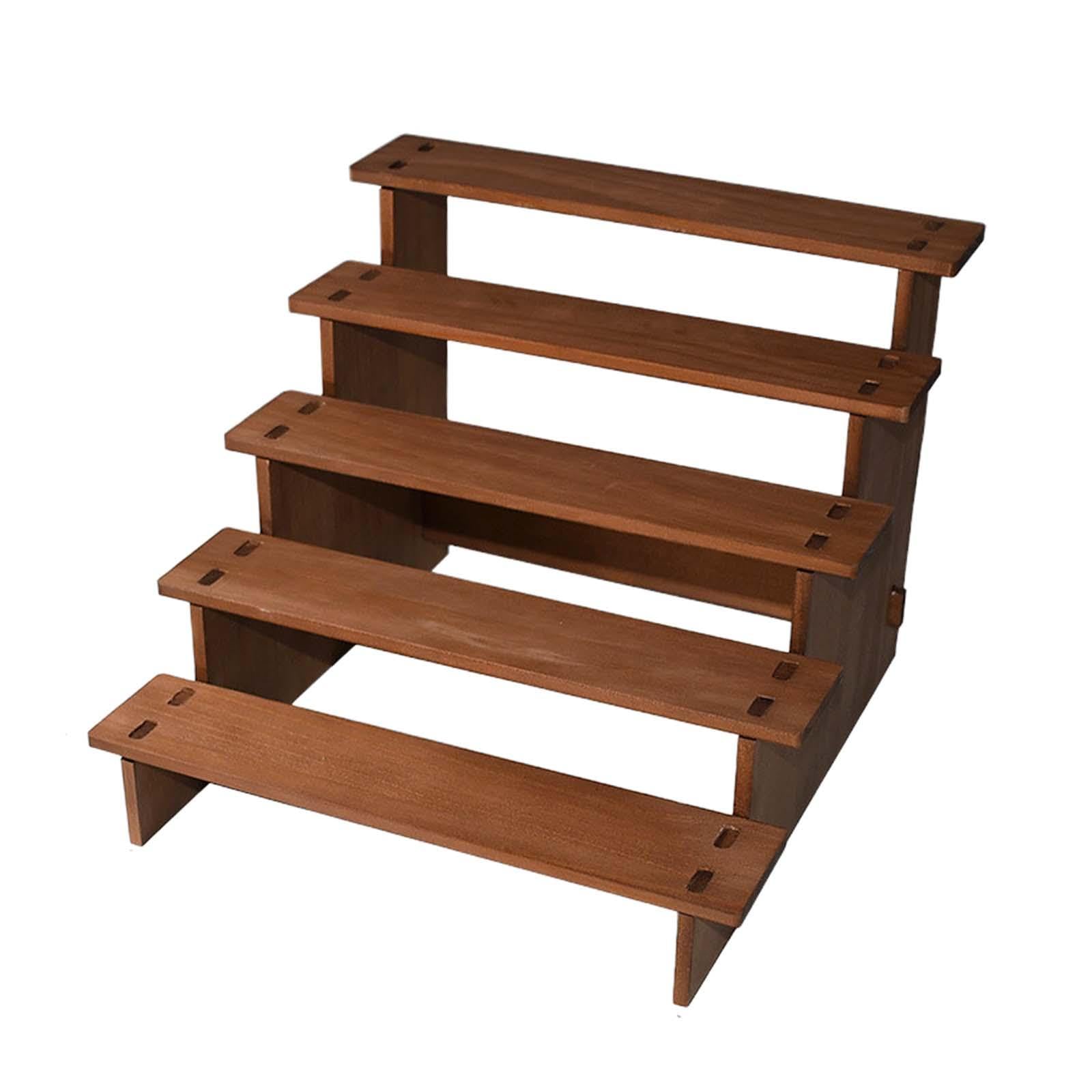 Harilla Présentoir de comptoir en Bois, 5 étapes, Organisateur de Desserts, Support de Cupcakes, escalier, 30x30x23.2 cm