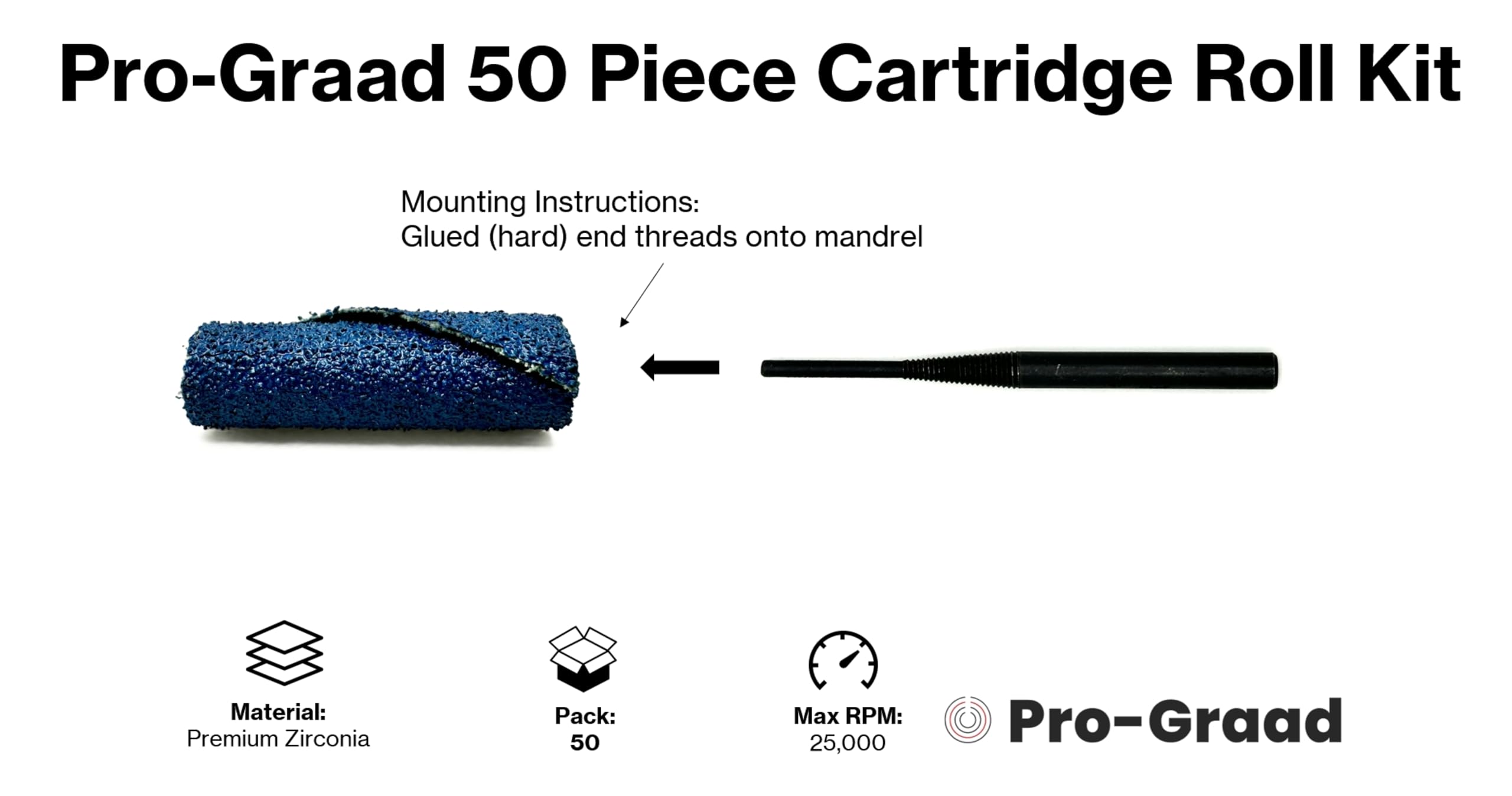 Zirconia Sanding Rolls Kit - Precision Sanding -6