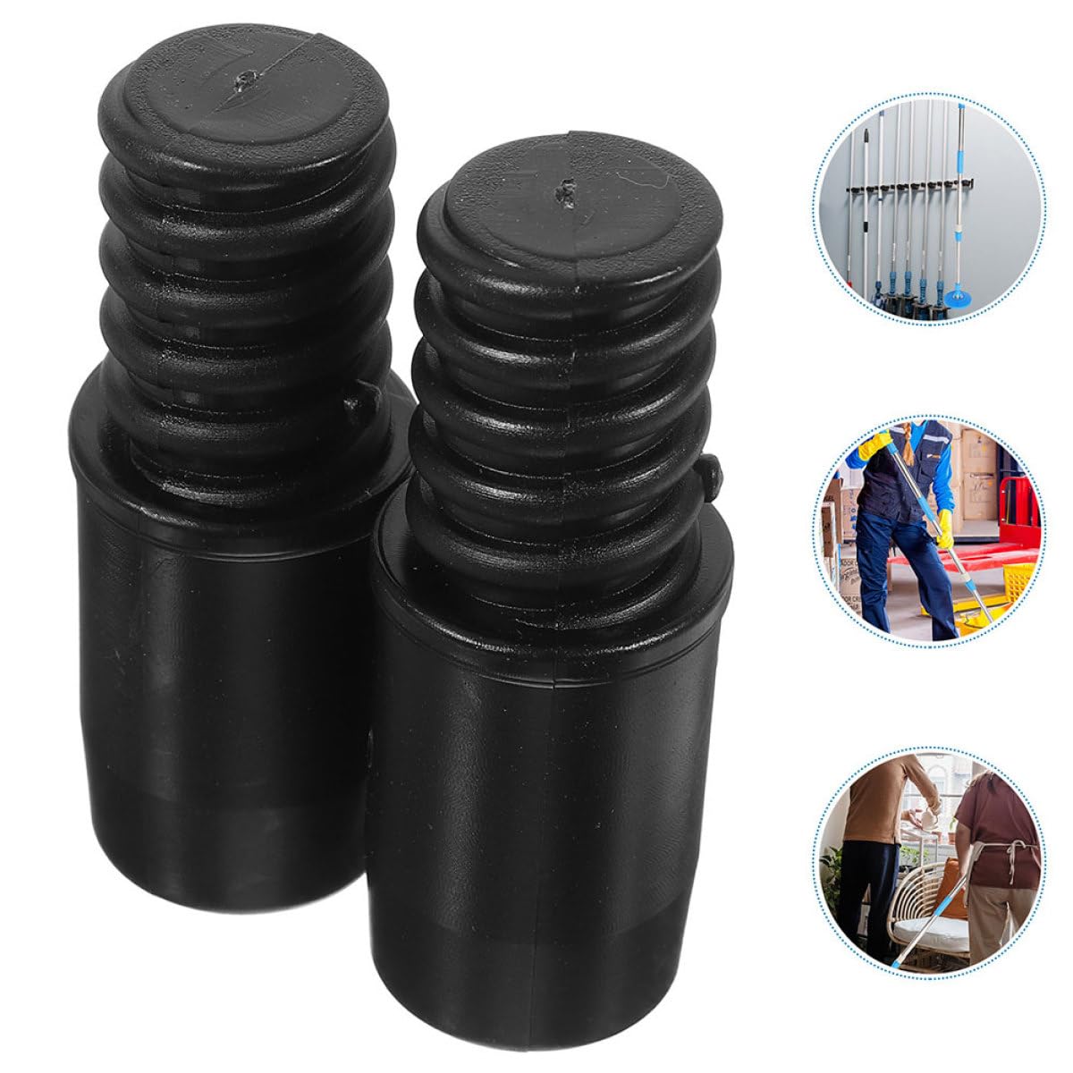 6 Piezas Adaptadores Roscados para Mango de Fregona Puntas de para Poste Extensible y Mango Recambios Resistentes de Plástico para Limpieza y Profesional