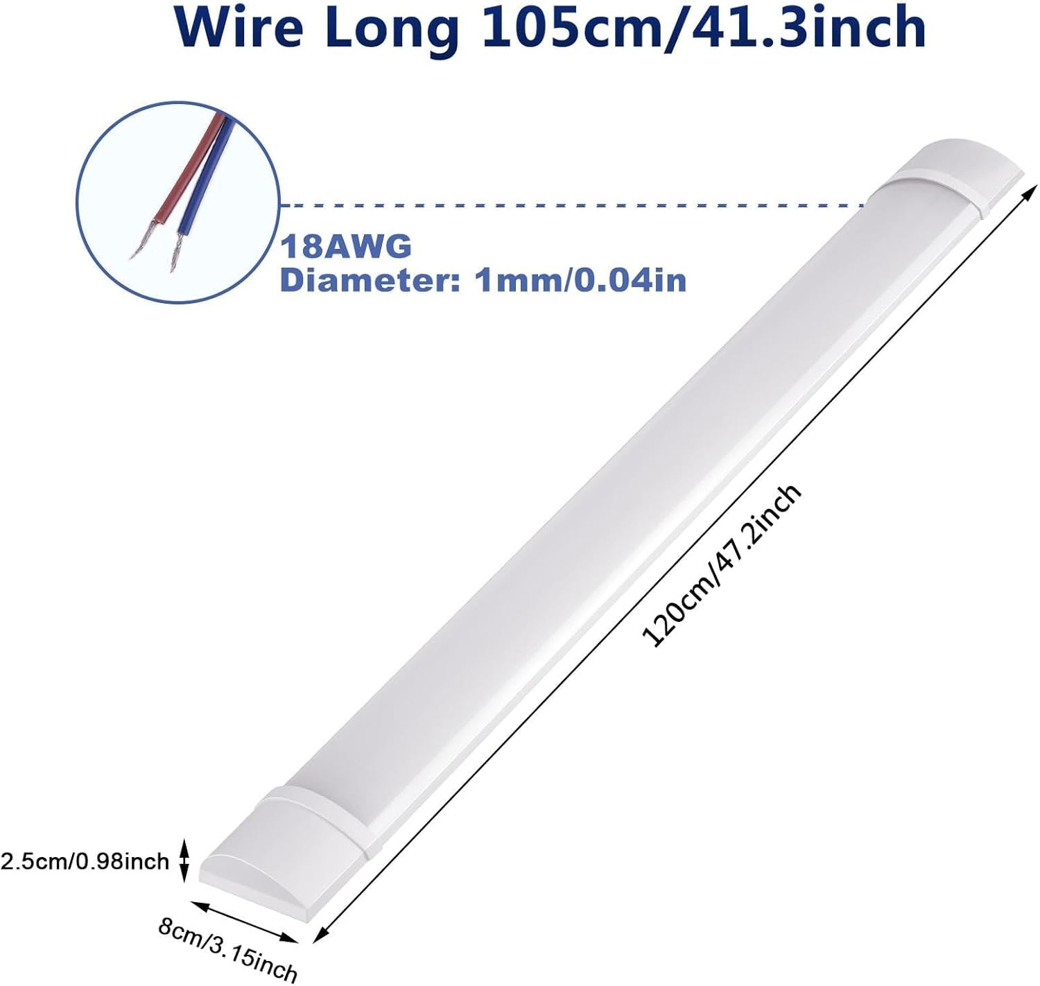4 Stück 40W 120cm LED Feuchtraumleuchte Röhre Kellerlampe Leuchtstofflampe Neutralweiß 4500K Leuchtröhre für Schlafzimmer Wohnzimmer Werkstatt