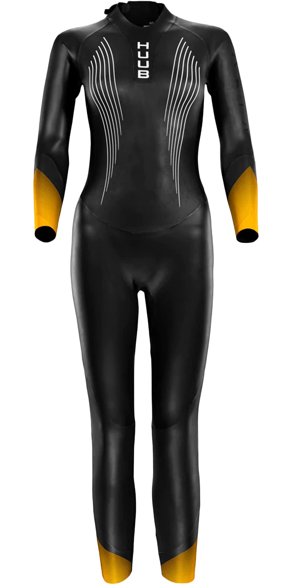 Huub Traje de Neopreno térmico Alta para Mujer - Negro Naranja - Capa térmica de Calor cálido Capas