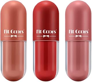 Batom Matte | 3 Pçs Batons Líquidos Matte,Batom longa duração nuvermelho cor antiaderente copo creme não desbota batons pigmentados à prova d'água. Littryee