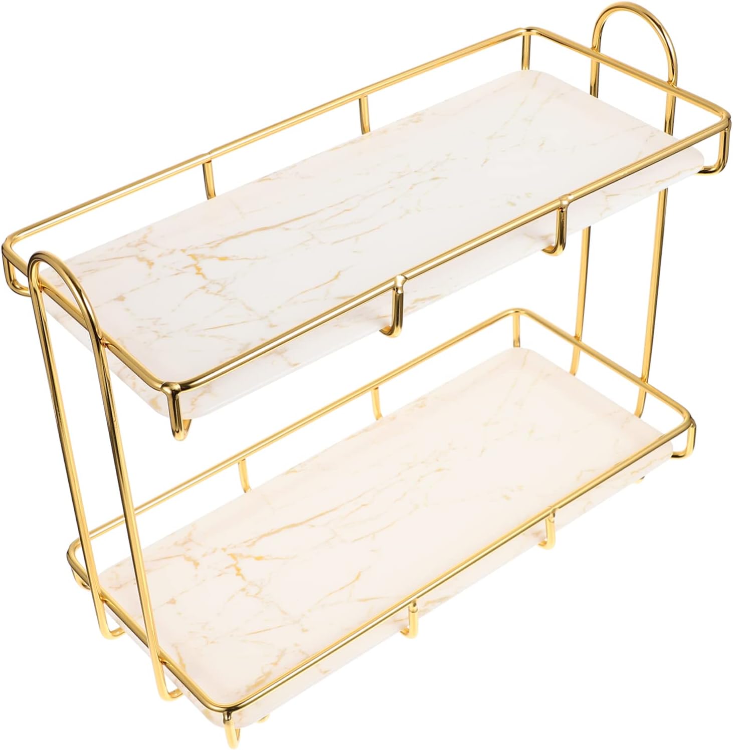 Countertop Organizer Bathroom Storage Rack for Toiletries and Cosmetics Space-saving Design for Home Use Easy to Install Elegant and Finish