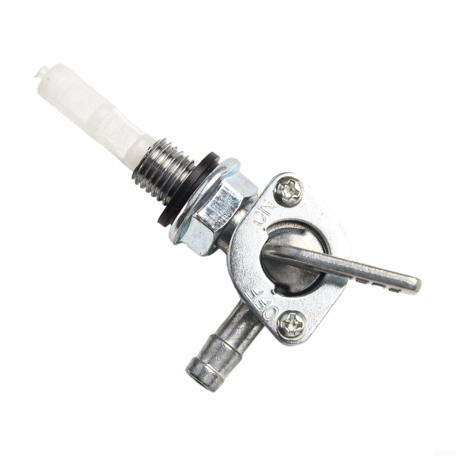 Valvola carburante on/off con filtro acciaio inox 7 cm destra per motori a gas generatori