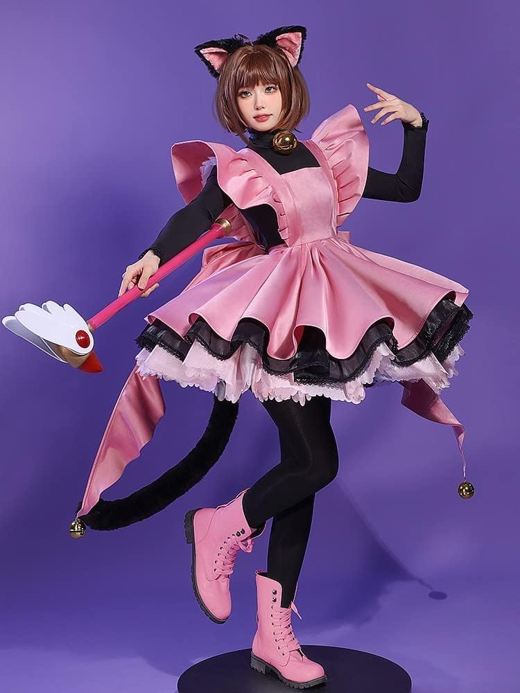 Amazon.co.jp: 木之本 桜（きのもと さくら）雷牌戦闘服黒猫雷卡