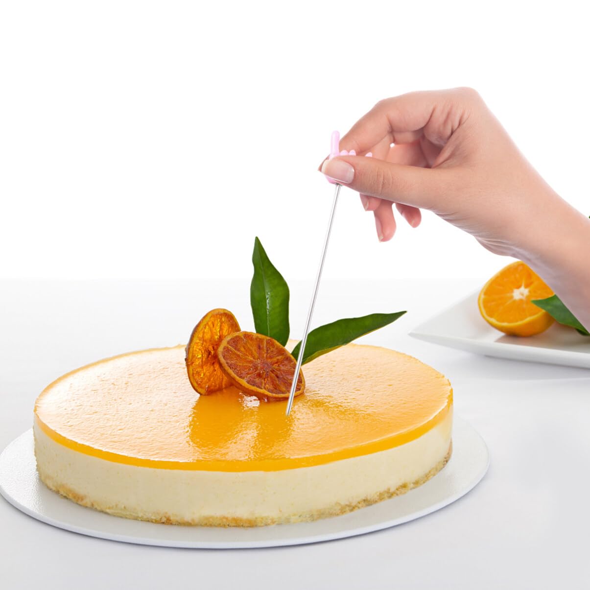 2Pcs Cake Testers Reusable Baking Test Needles for Cake Bread Muffin Biscuit and Baking Tool with Palm Pattern