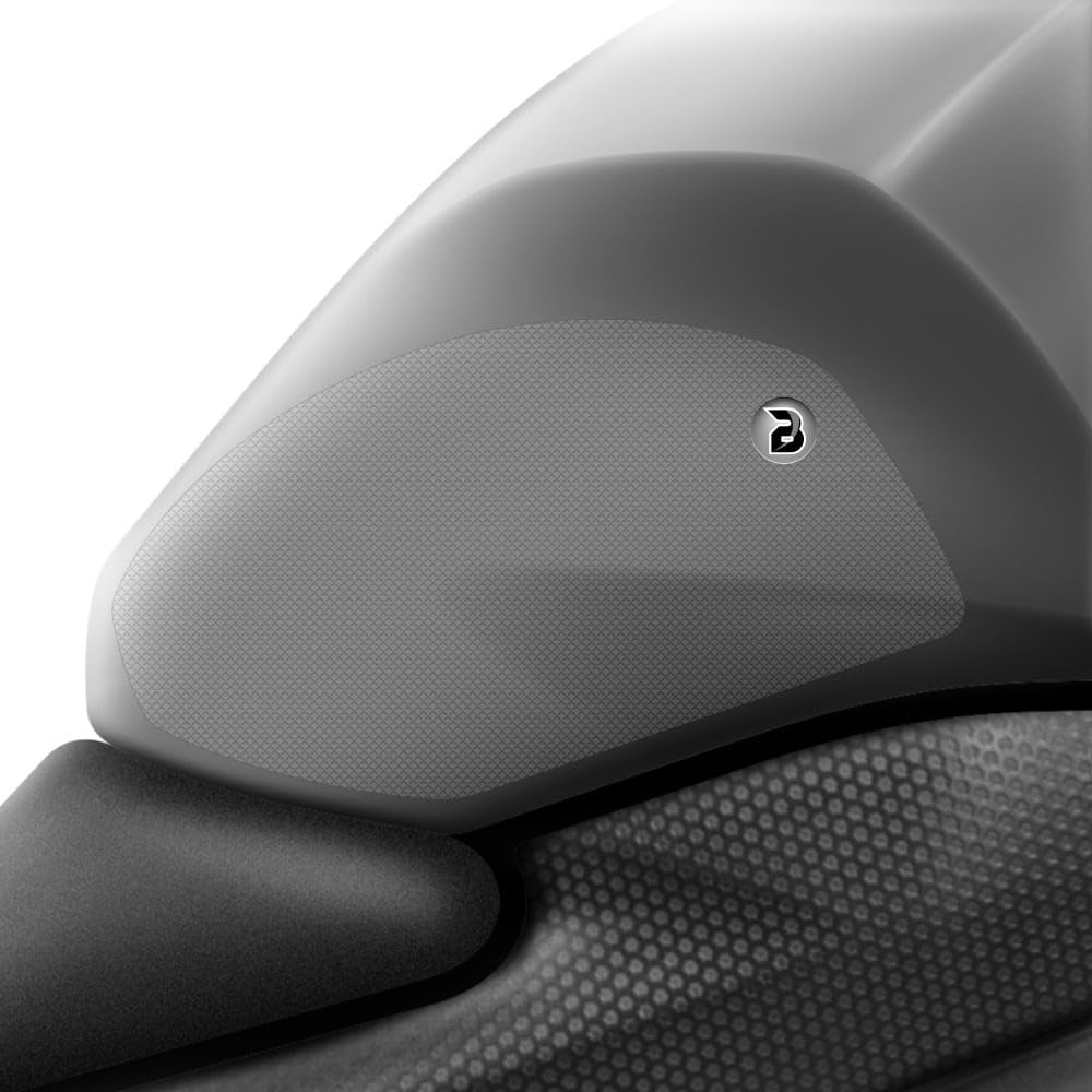 BLOQ Motorcycle Tank Grips compatible with YAMAHA R3 (2014-2018) PREMIUM - CLEAR