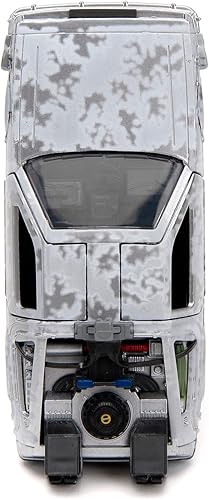 Miniatura 8 de DMC Delorean Time Machine Brushed Metal (Frost Version) Back to The Future (1985) Película Hollywood Rides Series 132 Modelo de auto fundido a