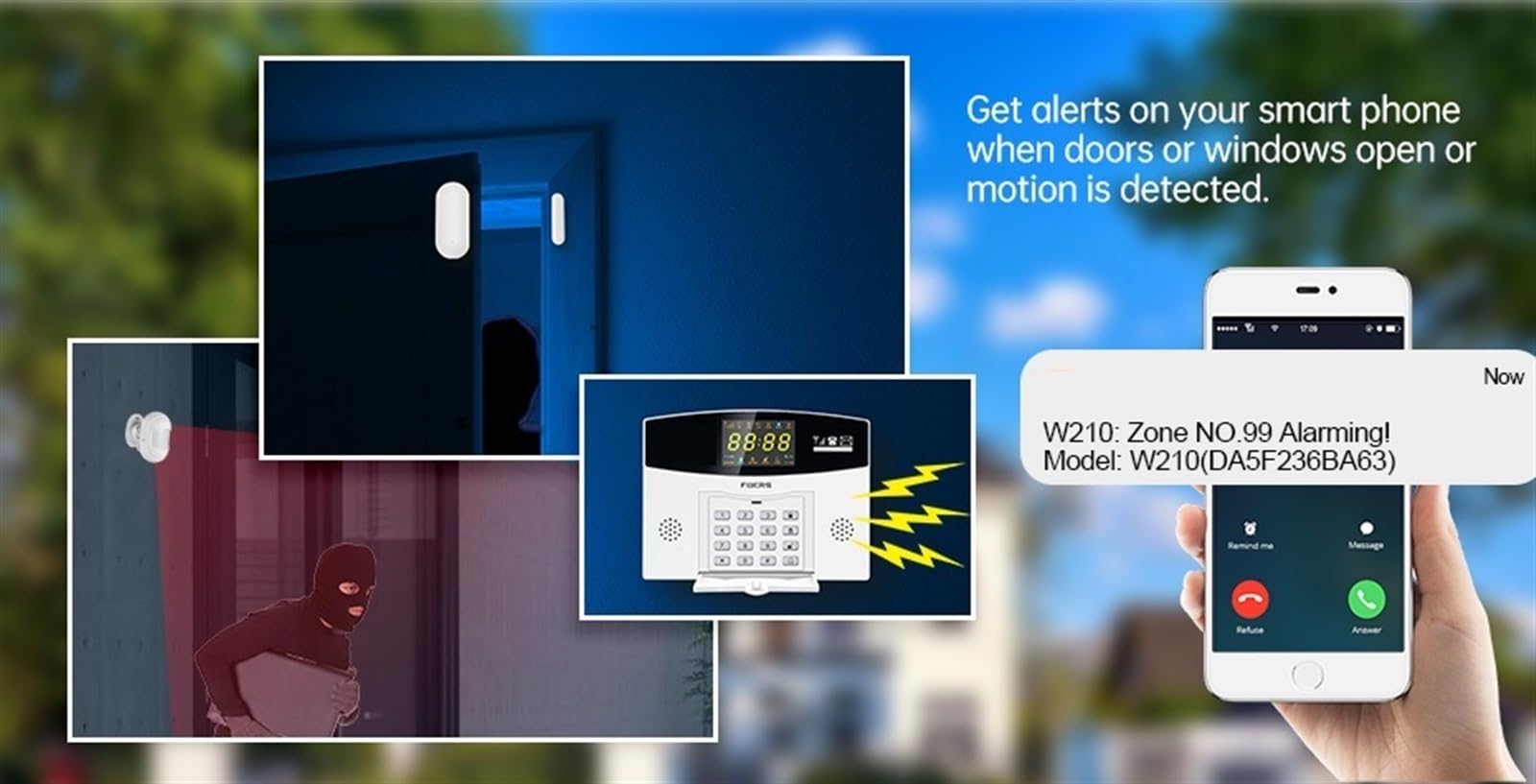 Sistema di Allarme di Sicurezza Domestica, 4G Smart System W214 Antifurto Wireless gsm Home Security Controllo Allarme Display LCD Telecamera IP