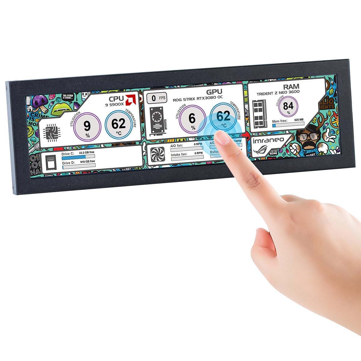 Amazon.com: Hosyond 8.8 Inch Touchscreen Computer Secondary Screen