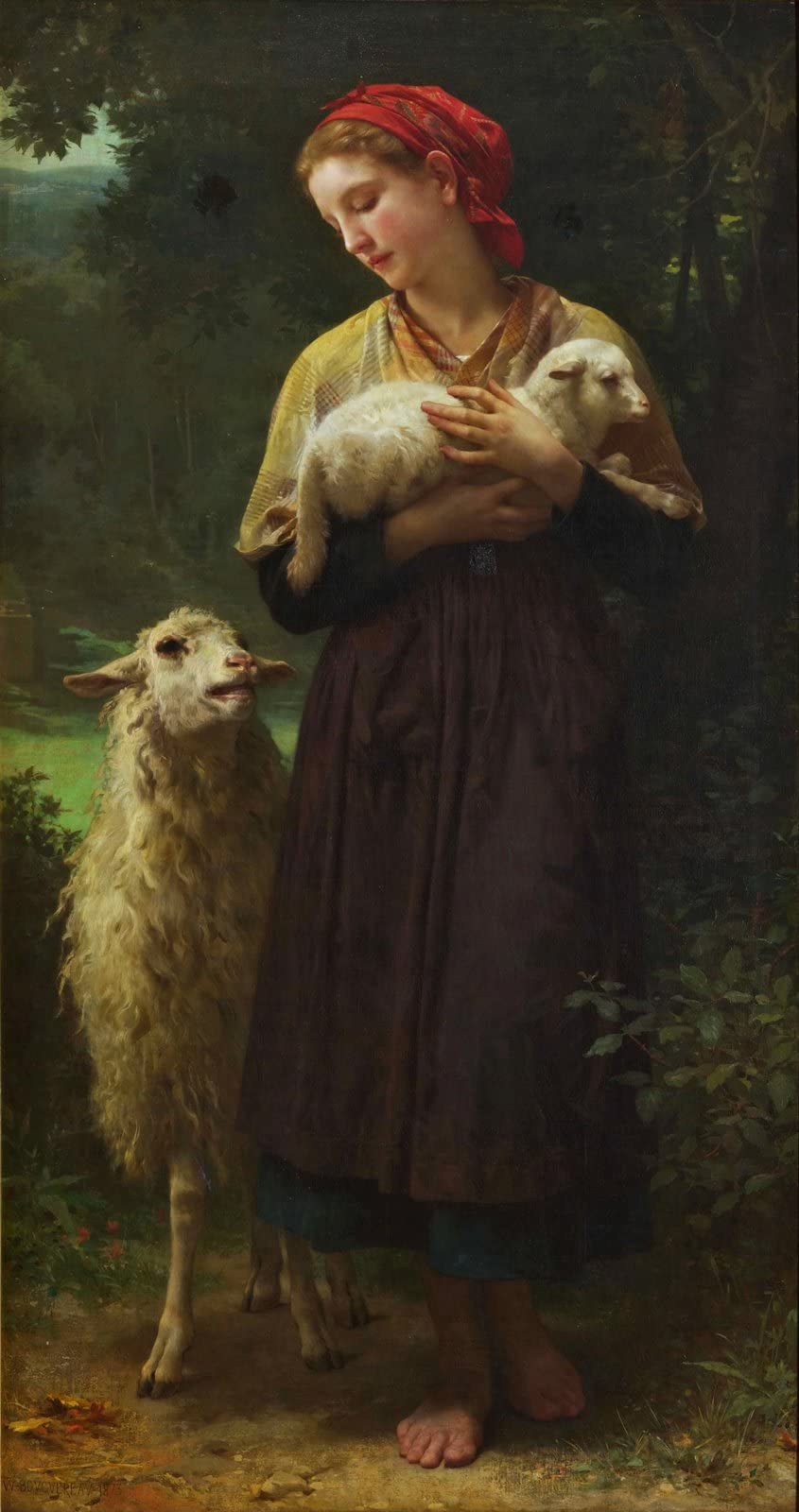 Amazon.co.jp: William Adolphe Bouguereau The Shepherdess J9852 A4