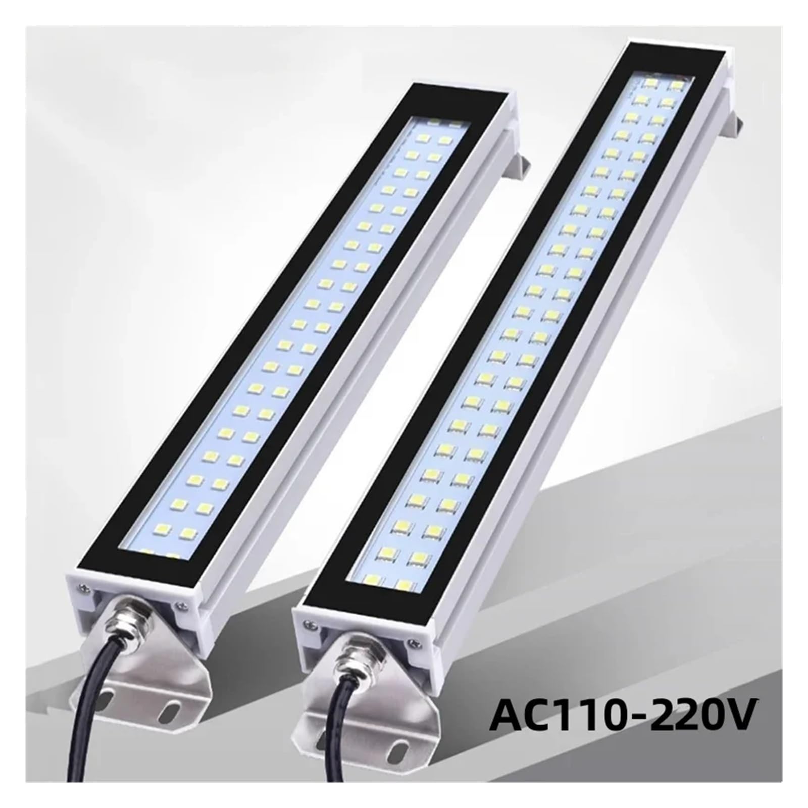 Lampada da officina a LED da 22CM/35CM/40CM/53CM, lampada for tornio CNC impermeabile IP67 a prova di olio for macchine utensili AC DC per macchine utensili da tornio(L53cm-Cool white,AC110-220V)
